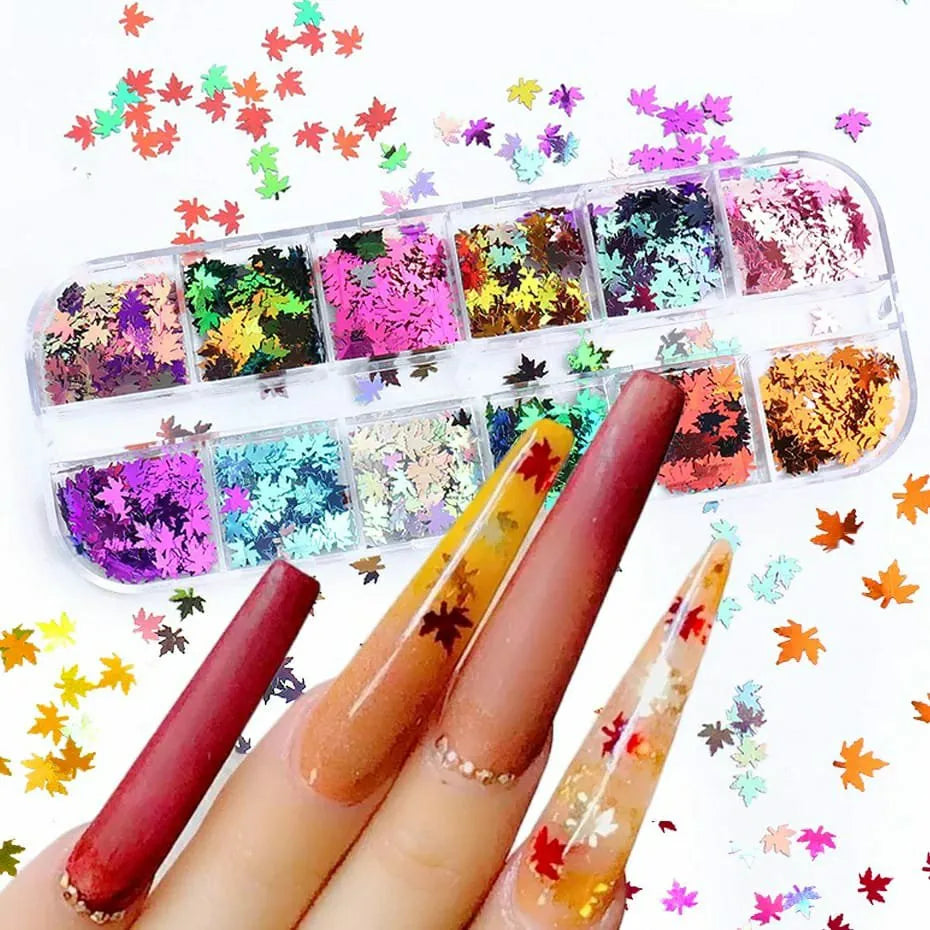 Nail Art Dried Japanese Flowers