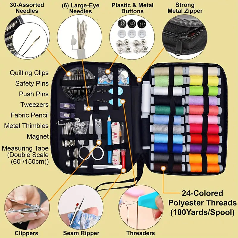 Portable Apparel Sewing Kit Box