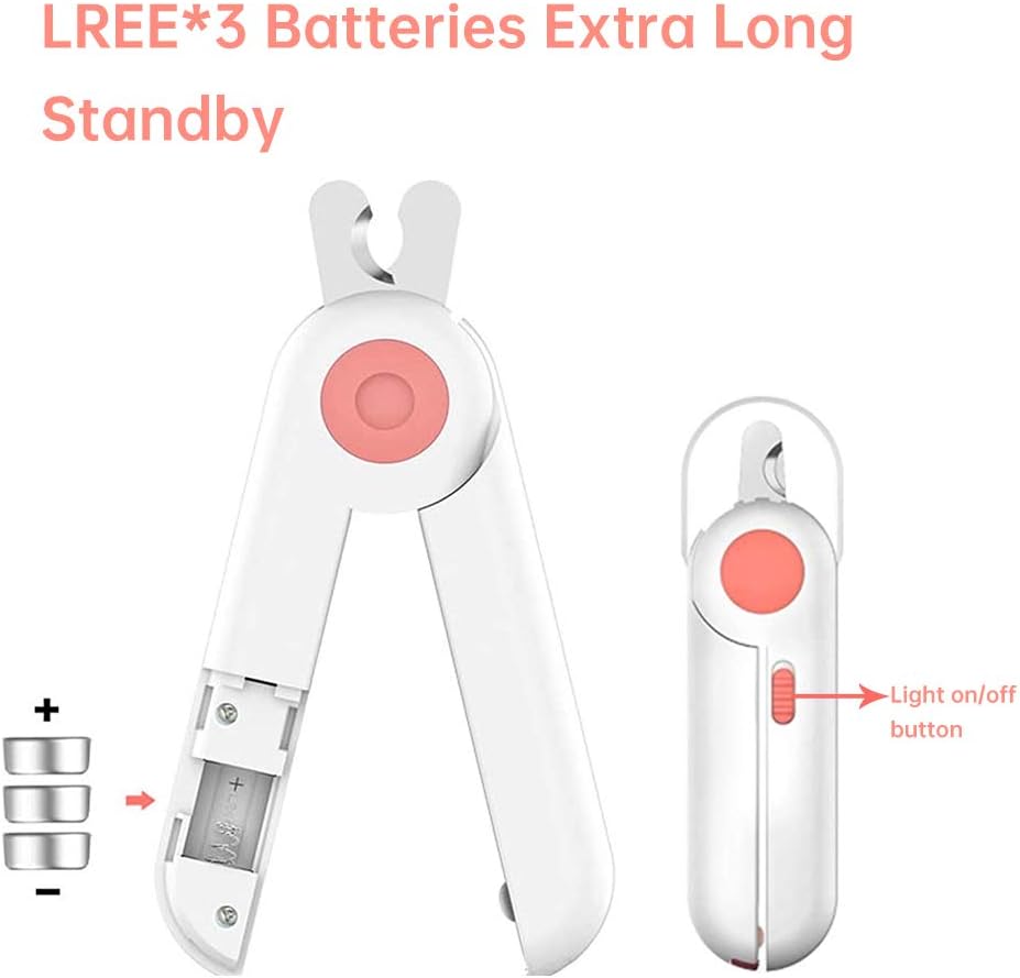 Pet nail clipper with LED