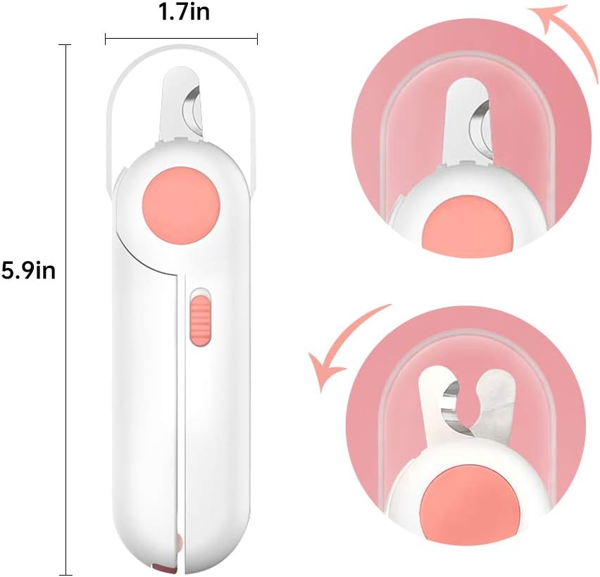 Pet nail clipper with LED