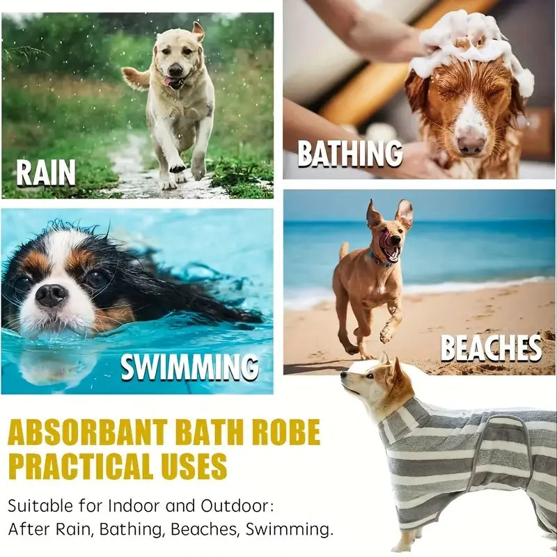 Dog bathrobe bath towel