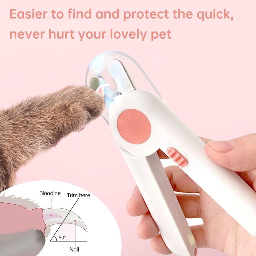 Pet nail clipper with LED