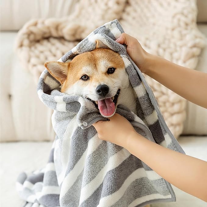 Dog bathrobe bath towel