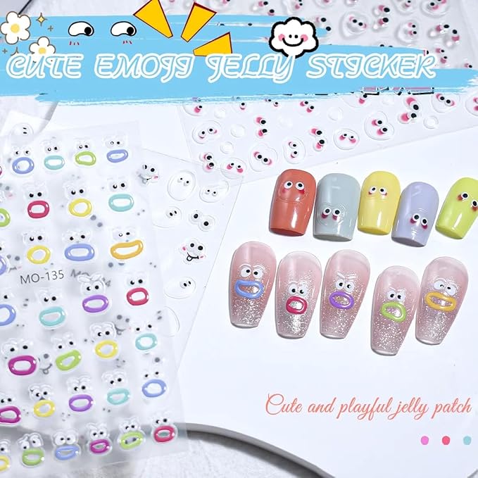 Cute Nail Stickers Nail Art for Girls (Pack of 5)