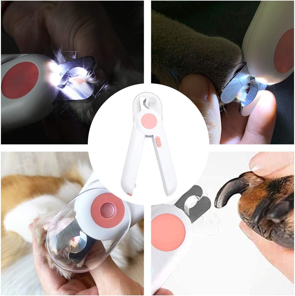 Pet nail clipper with LED