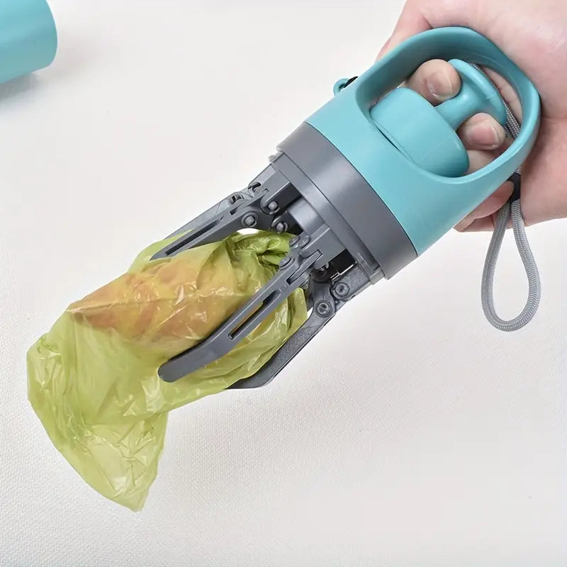 Dog poop picker with garbage bag