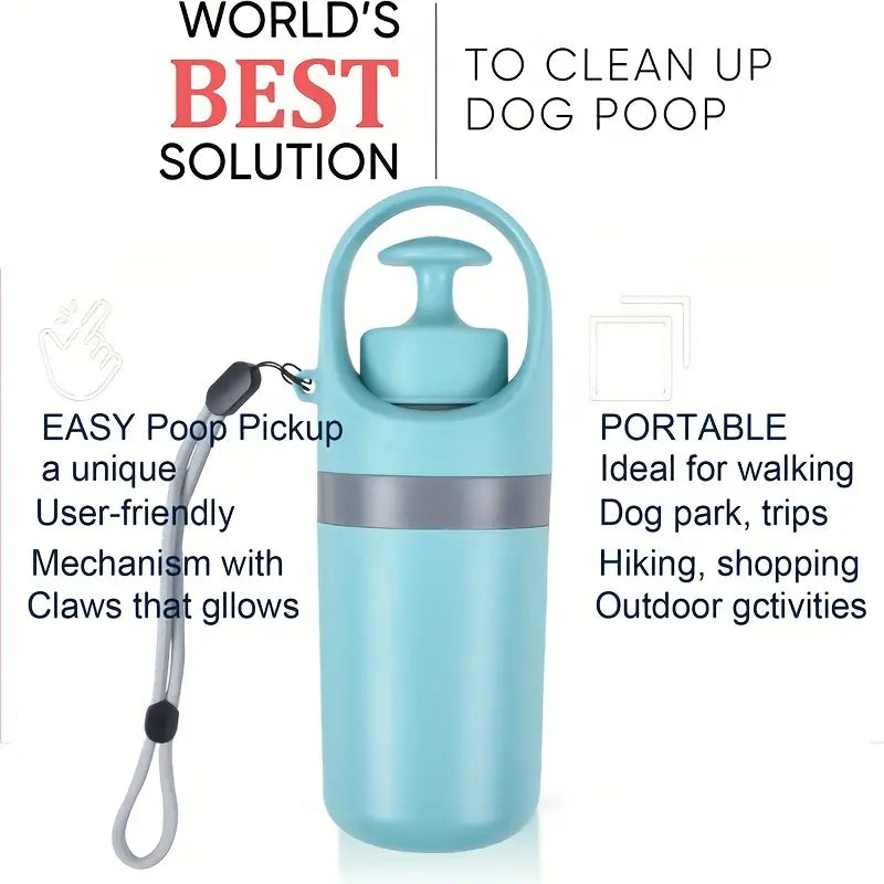 Dog poop picker with garbage bag