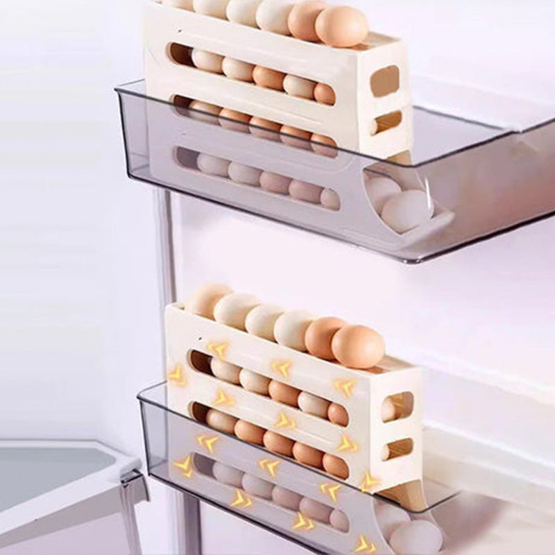 Multi-function 4-layer Tilted Design Slide Egg Storage Box