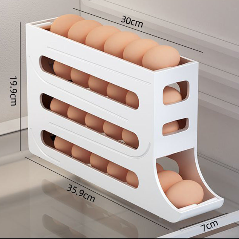 Multi-function 4-layer Tilted Design Slide Egg Storage Box