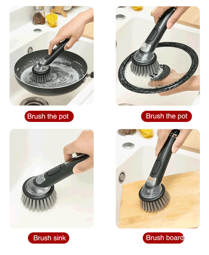 🪥Automatic liquid-adding multifunctional pot scrubbing brush